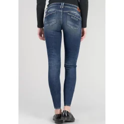 Jeans push-up slim PULP, 7/8ème bleu en coton Sloan