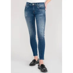Jeans push-up slim PULP, 7/8ème bleu Maia en coton