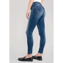 Jeans push-up slim PULP, 7/8ème bleu Maia en coton