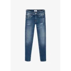 Jeans push-up slim PULP, 7/8ème bleu Maia en coton