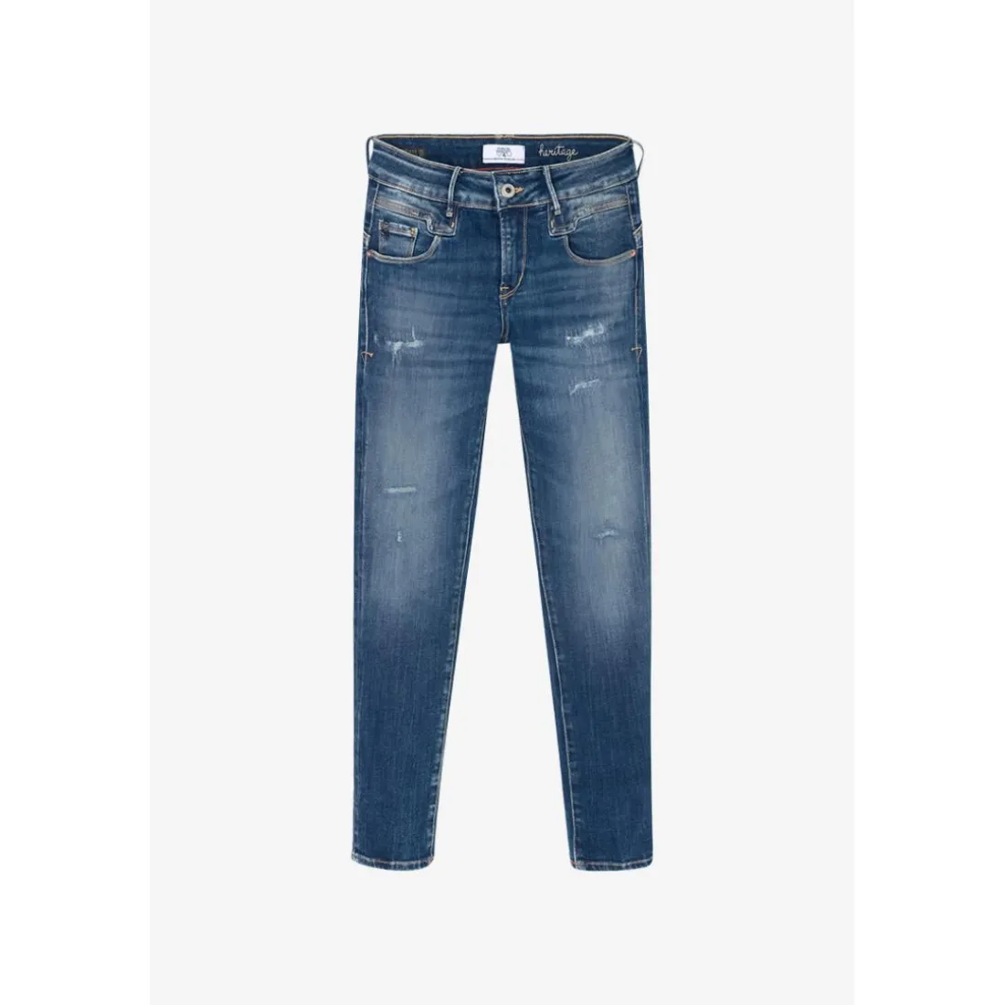 Jeans push-up slim PULP, 7/8ème bleu Maia en coton