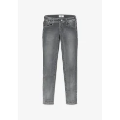 Jeans push-up slim PULP, 7/8ème gris en coton Sia