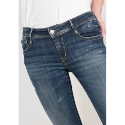 Jeans push-up slim PULP, 7/8ème bleu Gia en coton
