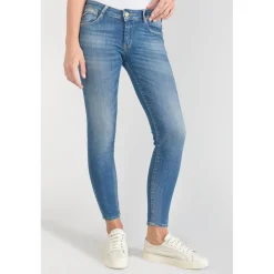 Jeans push-up slim PULP, 7/8ème bleu en coton Gaia