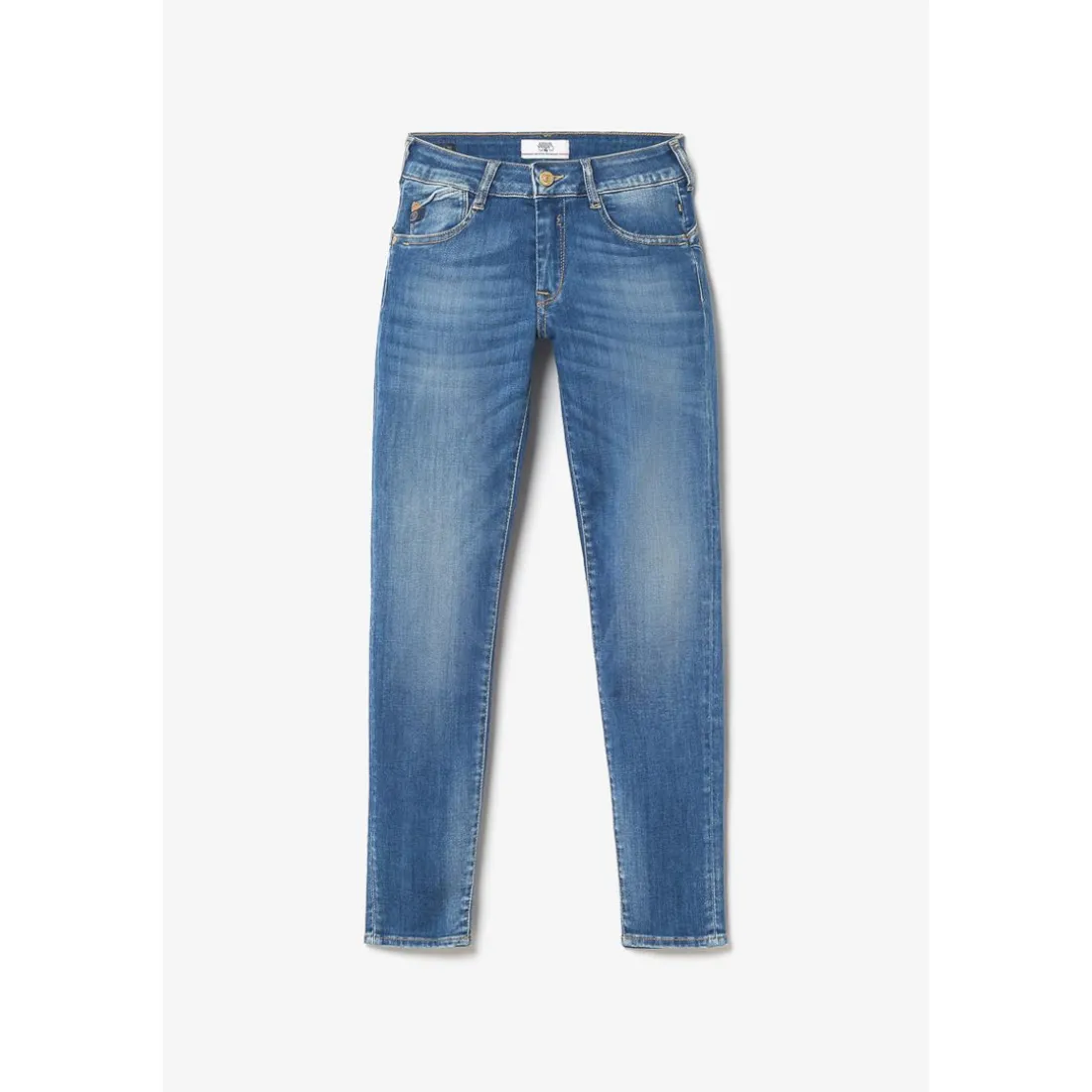 Jeans push-up slim PULP, 7/8ème bleu en coton Gaia