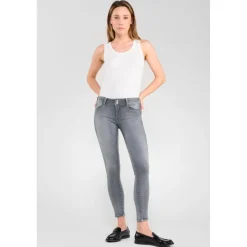 Jeans push-up slim PULP, 7/8ème gris Vox en coton