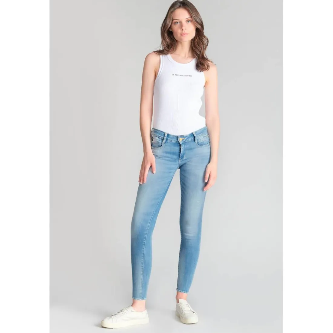 Jeans push-up slim PULP, 7/8ème bleu Ava