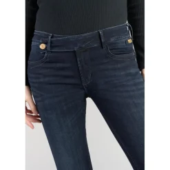 Jeans push-up slim PULP, 7/8ème bleu en coton Léna