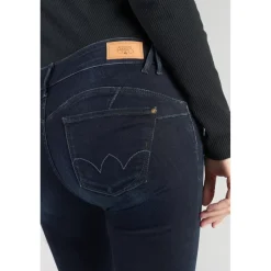 Jeans push-up slim PULP, 7/8ème bleu en coton Léna