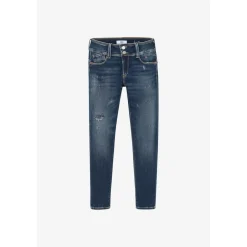 Jeans push-up slim PULP, 7/8ème bleu en coton Aria