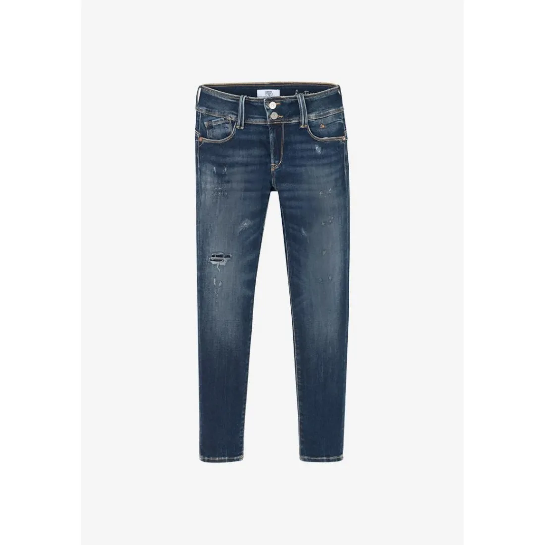 Jeans push-up slim PULP, 7/8ème bleu en coton Aria