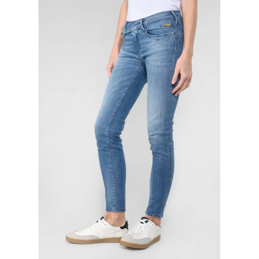 Jeans push-up slim PULP, 7/8ème bleu June