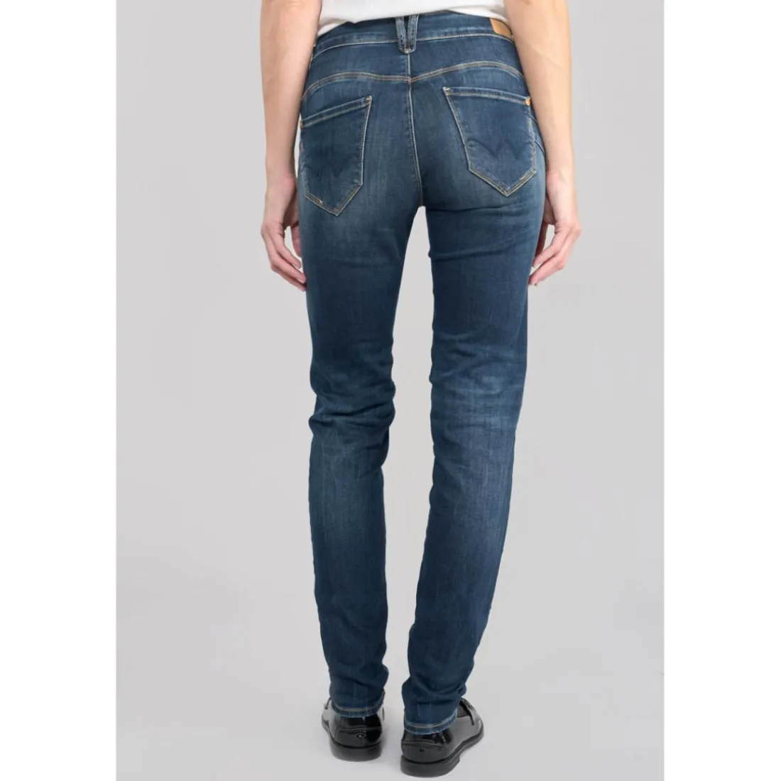 Jeans push-up slim taille haute PULP, longueur 34 bleu Yas en coton