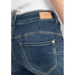 Jeans push-up slim taille haute PULP, longueur 34 bleu Yas en coton