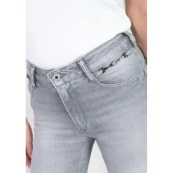 Jeans push-up slim taille haute PULP, longueur 34 gris Eva