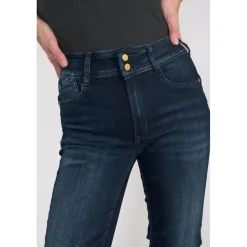 Jeans push-up slim taille haute PULP, longueur 34 bleu Tara en coton