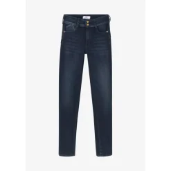 Jeans push-up slim taille haute PULP, longueur 34 bleu Tara en coton