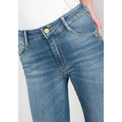 Jeans push-up slim taille haute PULP, 7/8ème bleu Daisy