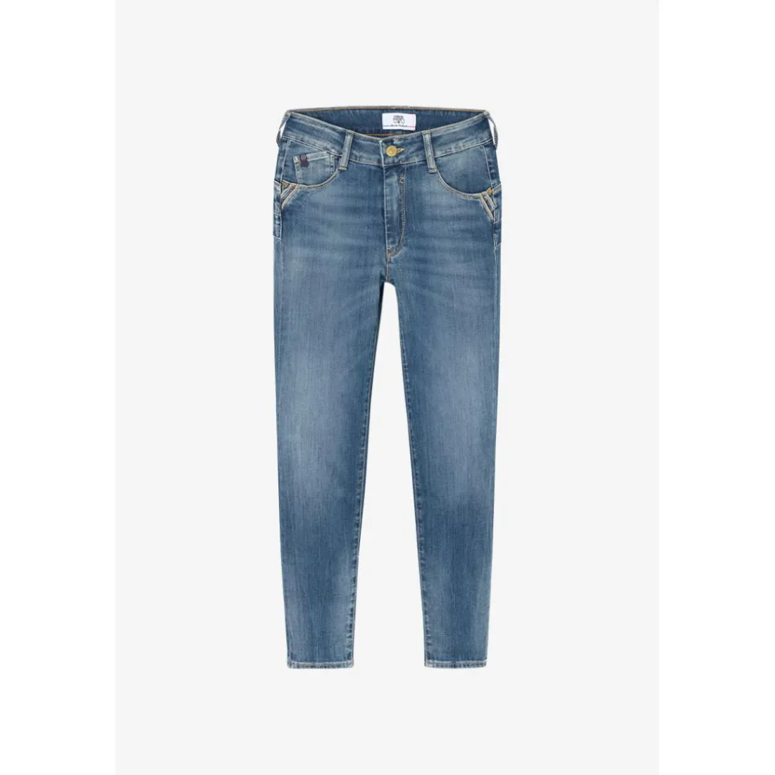 Jeans push-up slim taille haute PULP, 7/8ème bleu Daisy