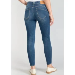 Jeans push-up slim taille haute PULP, 7/8ème bleu en coton Hattie