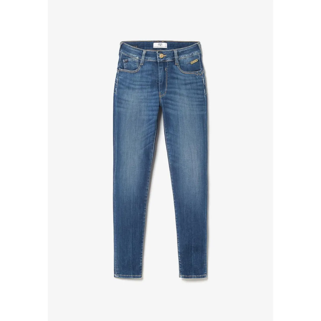 Jeans push-up slim taille haute PULP, 7/8ème bleu en coton Hattie