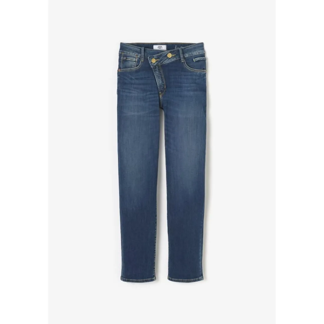 Jeans push-up slim taille haute PULP, 7/8ème bleu en coton Sloan