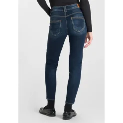Jeans push-up slim taille haute PULP, 7/8ème bleu Gail