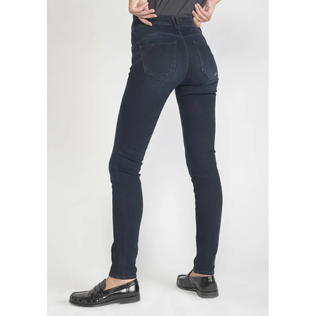 Jeans push-up slim taille haute PULP, longueur 34 bleu Meg