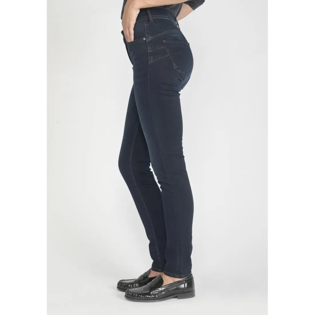Jeans push-up slim taille haute PULP, longueur 34 bleu Meg