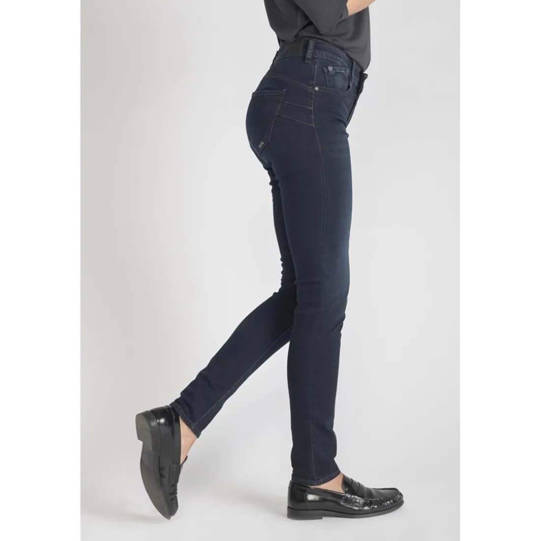 Jeans push-up slim taille haute PULP, longueur 34 bleu Meg