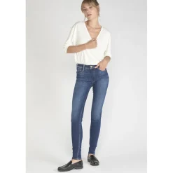 Jeans push-up slim taille haute PULP, longueur 34 bleu Jade