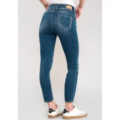 Jeans push-up slim ULTRA PULP, 7/8ème bleu Lise en coton