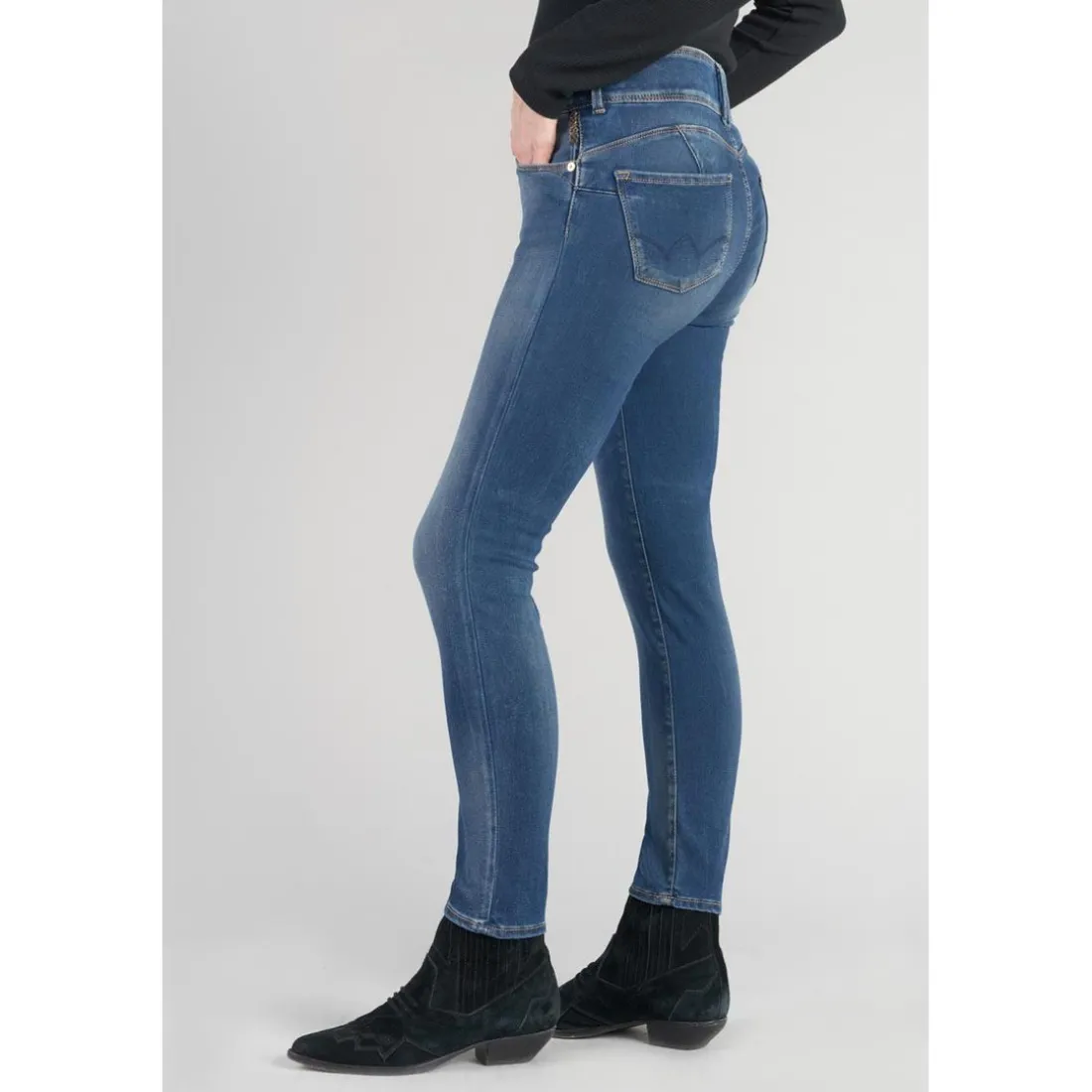 Jeans push-up slim ULTRA PULP, 7/8ème bleu en coton Yas