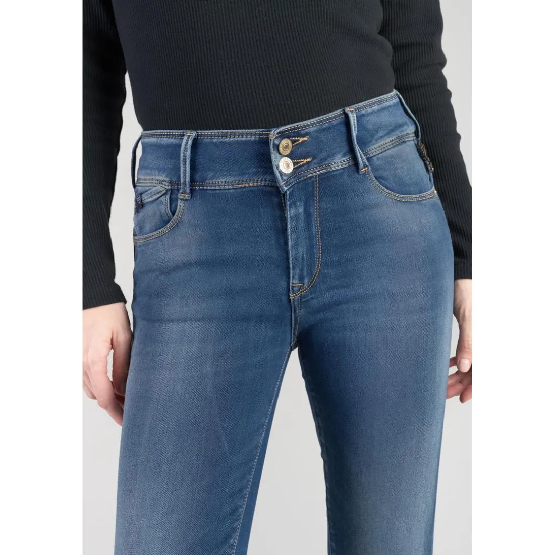 Jeans push-up slim ULTRA PULP, 7/8ème bleu en coton Yas