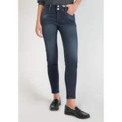 Jeans push-up slim ULTRA PULP, 7/8ème bleu en coton Gail