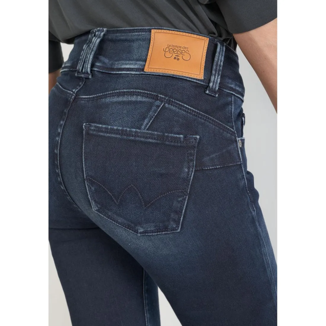 Jeans push-up slim ULTRA PULP, 7/8ème bleu en coton Gail