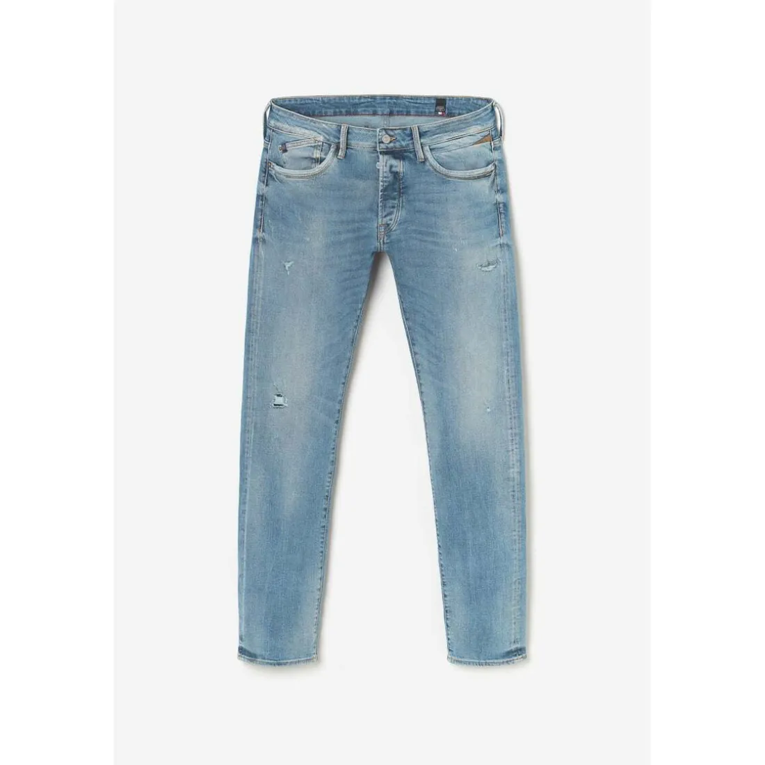 Jeans regular Camby, droit 700/17, longueur 34 bleu en coton