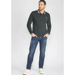 Jeans regular, droit 800/12, longueur 34 bleu en coton Oscar