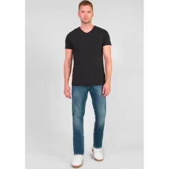 Jeans regular, droit 800/12, longueur 34 bleu Lars en coton