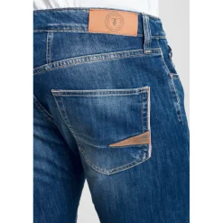 Jeans regular, droit 700/22, longueur 34 bleu en coton Zane