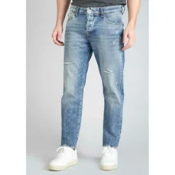 Jeans regular, droit 700/20, longueur 34 bleu en coton