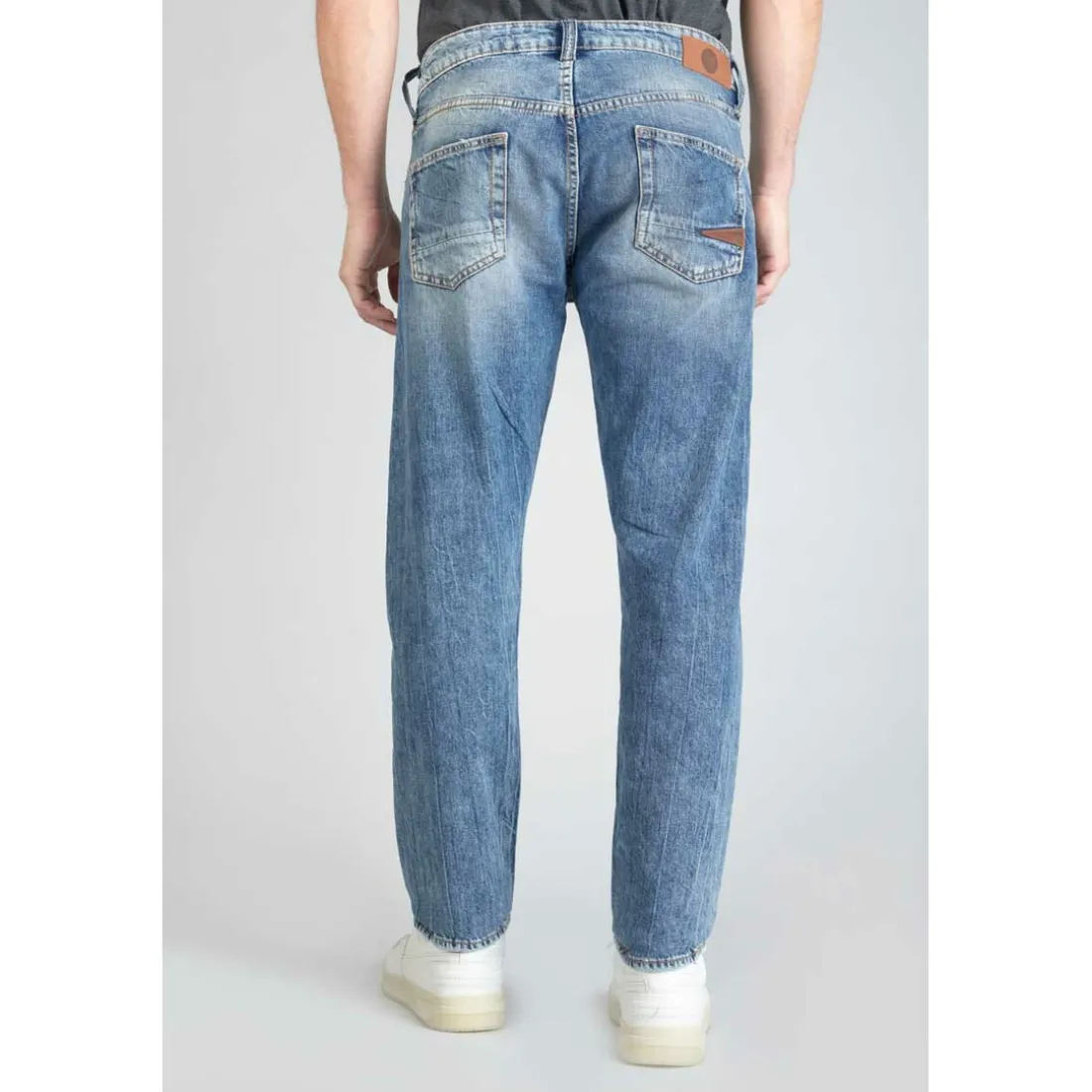Jeans regular, droit 700/20, longueur 34 bleu en coton