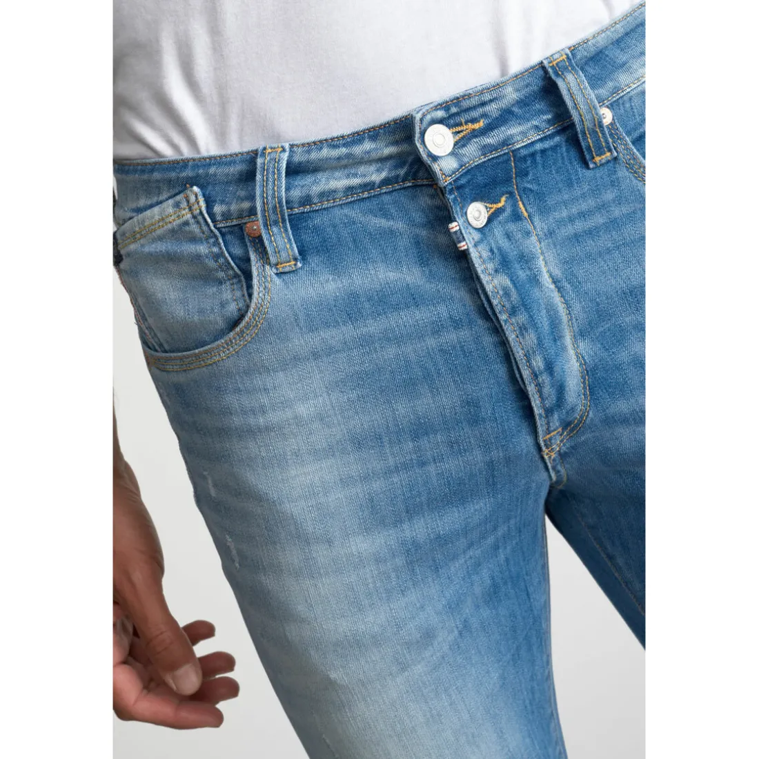 Jeans regular, droit 700/22, longueur 34 bleu en coton Cody
