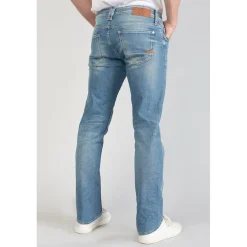 Jeans regular, droit 800/12, longueur 34 bleu en coton Beau
