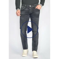 Jeans regular, droit 800/12, longueur 33 bleu en coton Earl