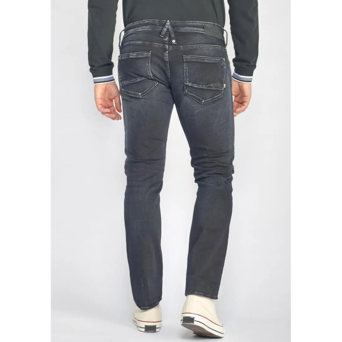 Jeans regular, droit 800/12, longueur 33 bleu en coton Earl