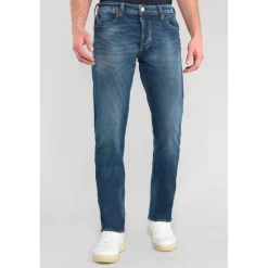 Jeans regular, droit 800/60 loose, longueur 34 bleu Joey en coton