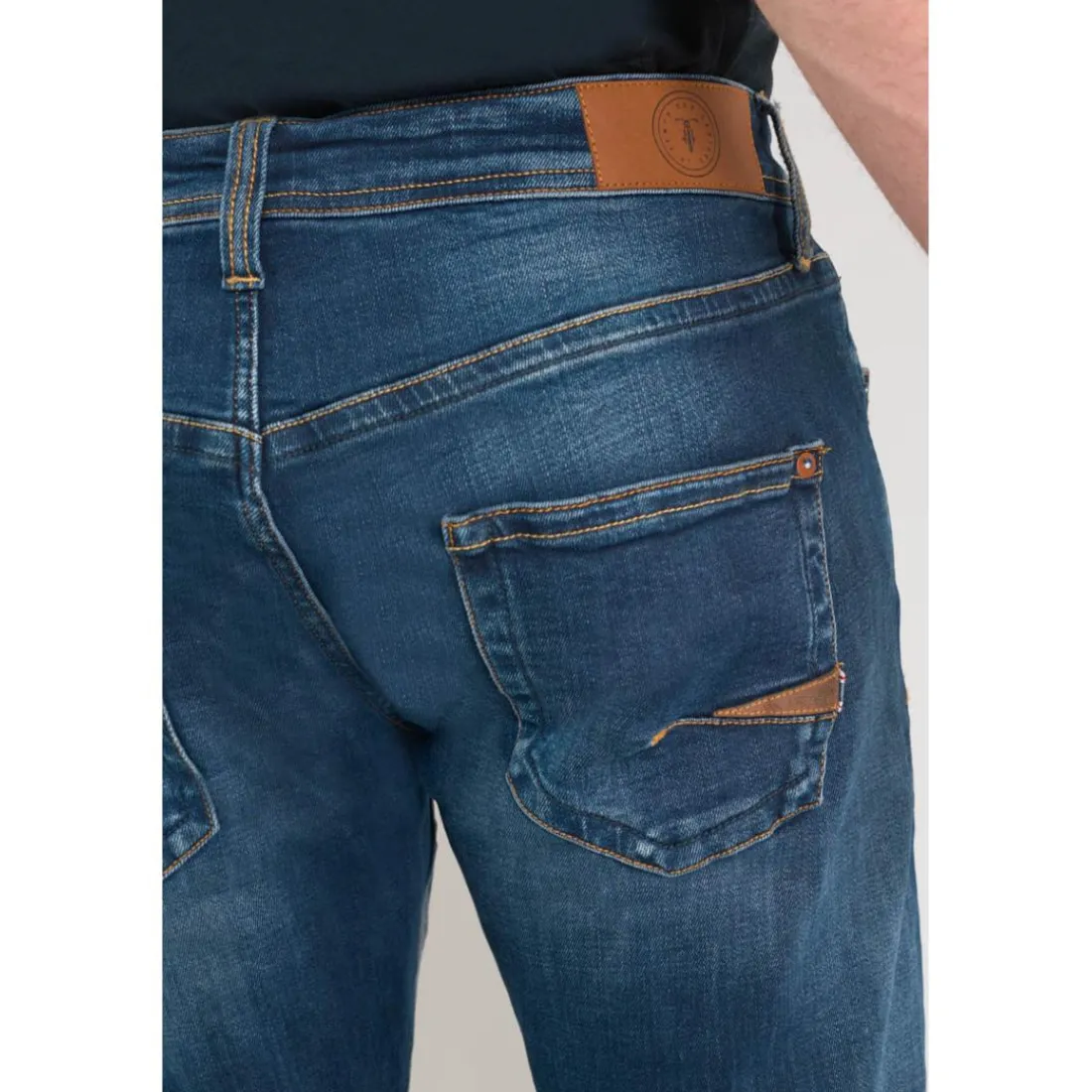 Jeans regular, droit 800/60 loose, longueur 34 bleu Joey en coton