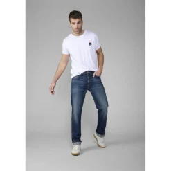 Jeans regular, droit 800/60 loose, longueur 34 bleu en coton Oak