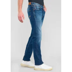Jeans regular, droit 800/60 loose, longueur 34 bleu en coton Oak
